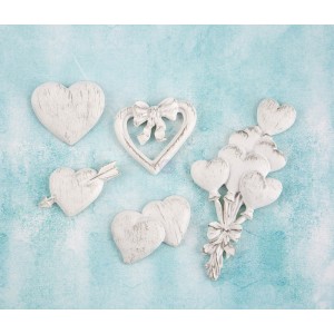 Shabby Chic Resin Treasures - Hearts